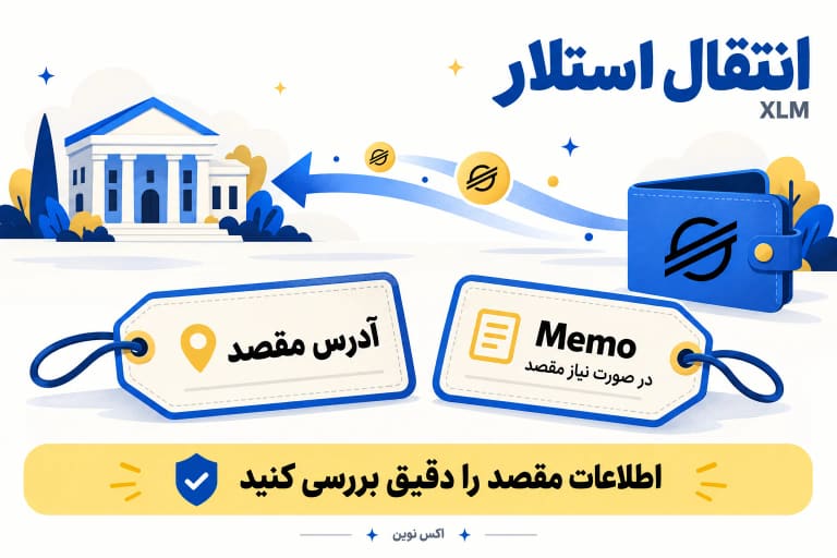 بررسی آدرس مقصد و Memo در صورت نیاز مقصد برای انتقال استلار