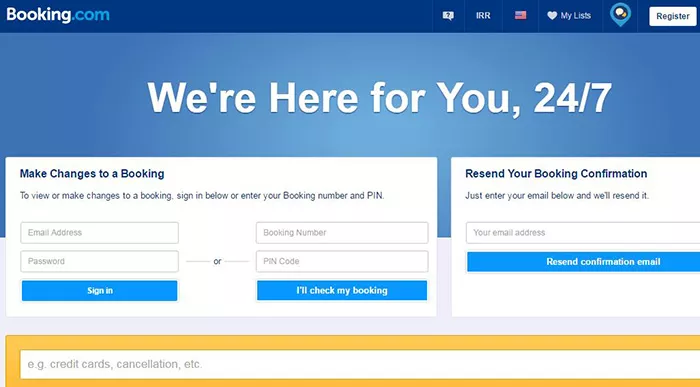 رزرو هتل با Booking.com و پرداخت هزینه با خدمات پرداخت نوین