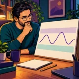 تحلیلگر در حال بررسی طرح مفهومی نوسان یک خط میان دو ناحیه