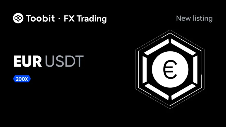صرافی Toobit معامله جفت ارز EUR/USDT آغاز کرد