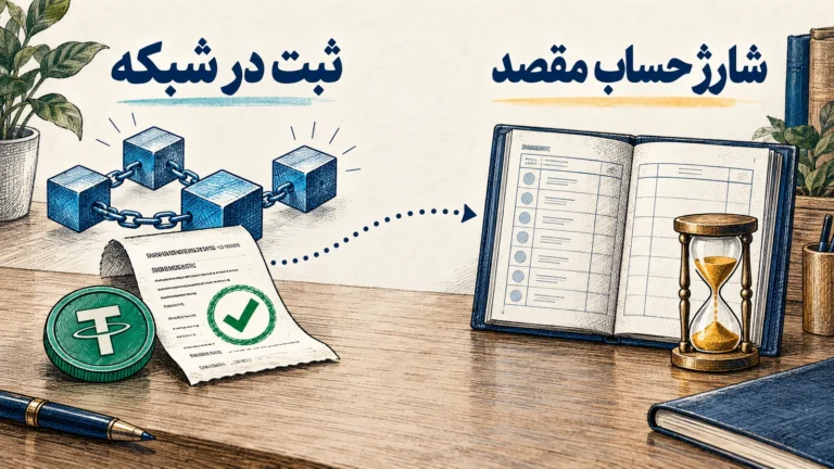 تفاوت ثبت موفق تراکنش در شبکه و شارژ حساب مقصد