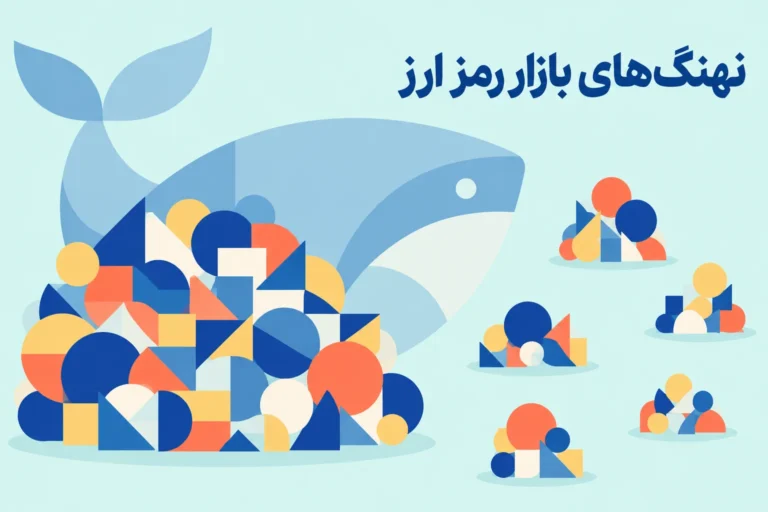 تصویر مفهومی دارنده بزرگ یا نهنگ در بازار رمز ارز
