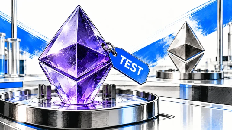 توکن آزمایشی اتریوم با برچسب TEST جدا از اتر شبکه اصلی